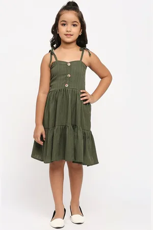 GUFRINA Girls Shoulder Straps Fit & Flare Dress