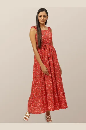 Chemistry Floral Print Crepe A-Line Maxi Dress