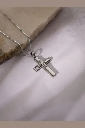 GIVA Rhodium-Plated Contemporary Pendants with Chains