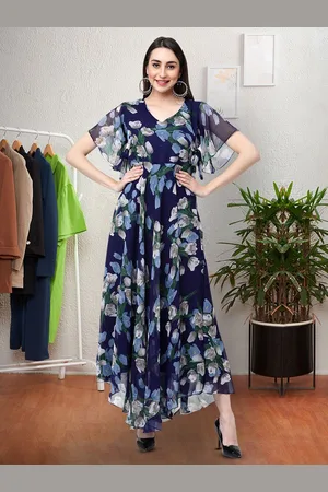 Moda Rapido Floral Print Applique Fit & Flare Dress
