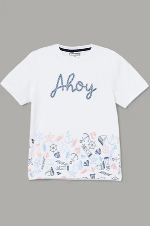 Lifestyle Boys Round Neck Typography Printed Cotton T-shirt