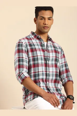 Being Human Slim Fit Checked Pure Cotton Casual Shirt