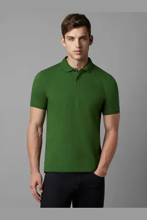 Louis Philippe Men Solid Polo Collar Slim Fit Cotton T-shirt