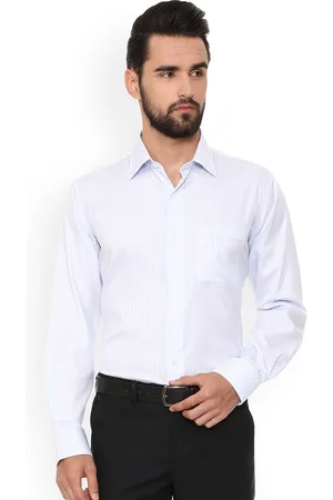 Van Heusen Men Blue Regular Fit Checked Formal Shirt