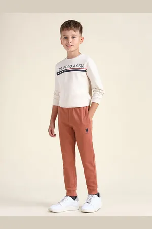 Ralph Lauren Boys Brand Logo Printed Pure Cotton Joggers