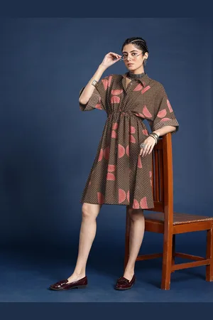 Taavi Block Print Legacy Printed A-Line Pure Cotton Ethnic Dress