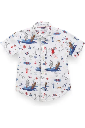 Ralph Lauren Boys Classic Fit Conversational Printed Casual Shirt