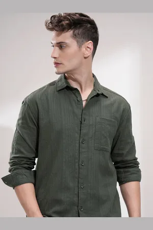 Highlander Men Opaque Striped Casual Shirt