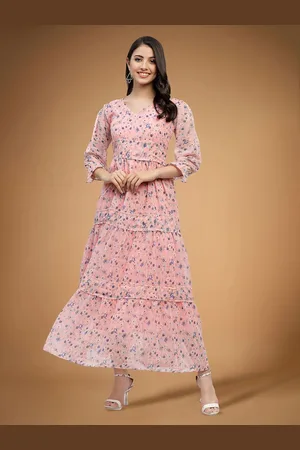 Moda Rapido Floral Print Applique Fit & Flare Dress