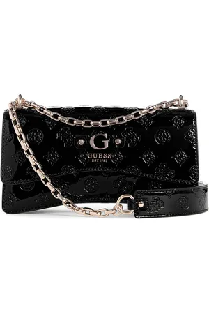 Guess Printed PU Bucket Shoulder Bag with Tasselled