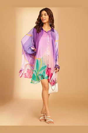 Liva Floral Print Kimono Sleeve Liva Kaftan Top