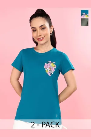 dollar Women 2 Printed Cowl Neck T-shirt