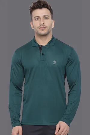 HRX Men Solid Polo Collar T-shirt