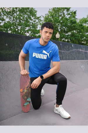 PUMA Men Pure Cotton Brand Logo Printed Round Neck Sports T-shirt