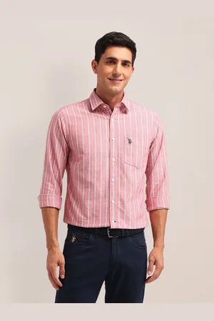 U.S. Polo Assn. Men Classic Tailored Fit Opaque Striped Casual Shirt