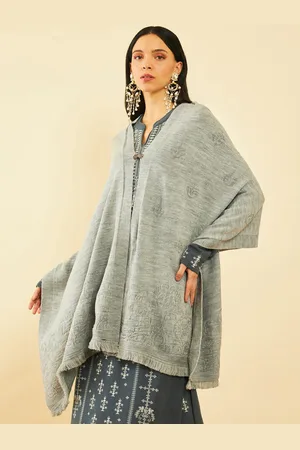 Soch Ethnic Motif Woven Design Acrylic Shawl