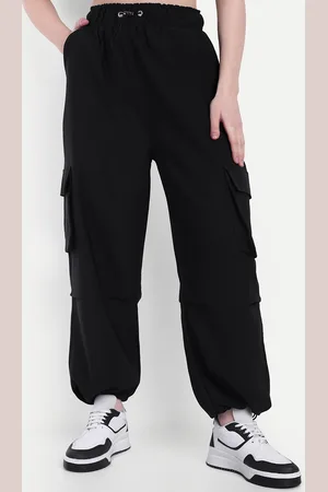 Broadstar Women Baggy-Fit High-Rise Rapid-Dry Cargo Track Pants