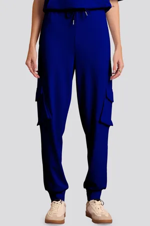 Muvazo Women Comfort Mid-Rise Wrinkle Free Joggers