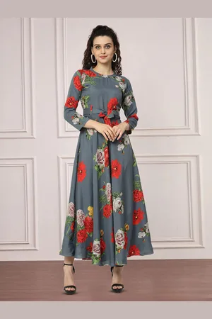 Moda Rapido Floral Print Applique Fit & Flare Dress