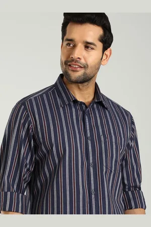 Indian Terrain Men Classic Slim Fit Opaque Striped Casual Shirt