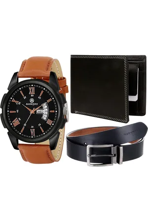 MARKQUES Men Solid Leather Accessory Gift Set