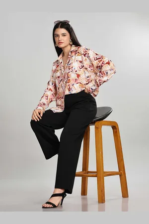 HERE&NOW Women Relaxed Fit Spread Collar Floral Printed Casual Shirt