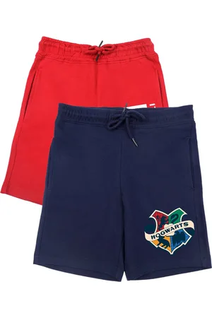 Wear Your Mind Boys Set Of 2 Navy Blue Printed Harry Potter Shorts