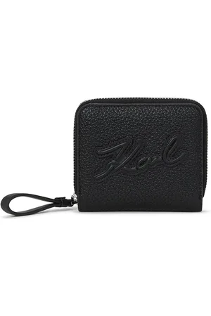 Karl Lagerfeld Women Textured Leather Zip Around Wallet