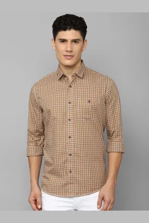 Louis Philippe Men Slim Fit Checked Casual Cotton Shirt
