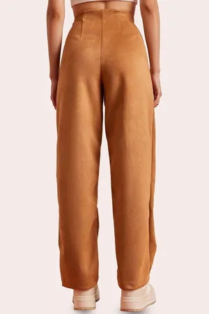 Muvazo Women Straight Fit Parallel Trousers