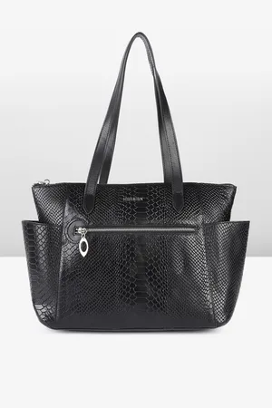 Hidesign Animal Textured Leather Structured Shoulder Bag