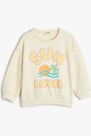 Koton Girls Typography Printed Pure Cotton Sweatshirt