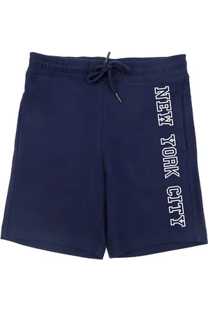 Wear Your Mind Boys Navy Blue Typography Printed Shorts