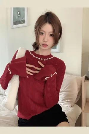 HERE&NOW Women Striped Bell Sleeves Top