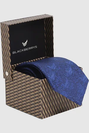 Blackberrys Woven Design Silk Broad Tie