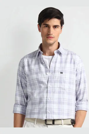 Arrow Slim Fit Tartan Checked Cotton Casual Shirt