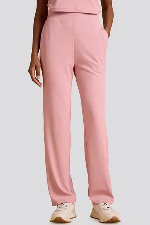 Muvazo Women Mid-Rise Comfort Wrinkle Free Trouser