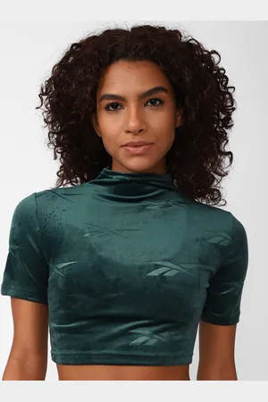 Reebok High Neck Fitted Crop Top