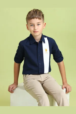 Ralph Lauren Boys Colourblocked Pure Cotton Casual Shirt