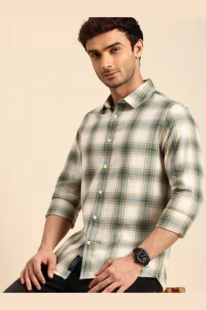 Being Human Checked Slim Fit Opaque Pure Cotton Casual Shirt