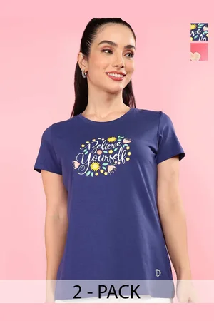 dollar Women Typography 2 Printed Cowl Neck T-shirt