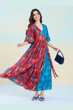 Liva Tie and Dye Print Liva Maxi Dress