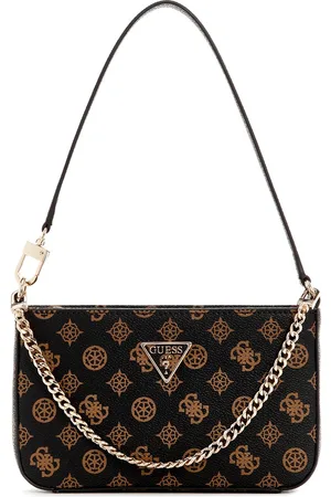 Guess Women Brand Logo Printed Structured Shoulder Bag