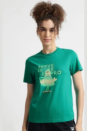 Reebok Women Graphic Printed Short Sleeves Cotton Casual T-shirt