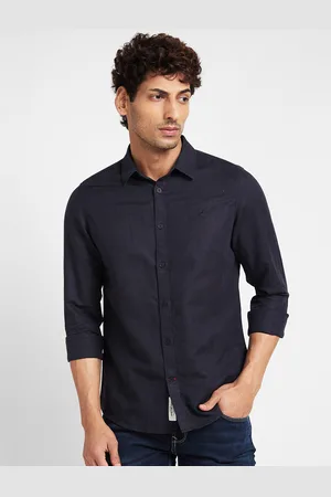 Being Human Spread Collar Slim Fit Opaque Casual Shirt