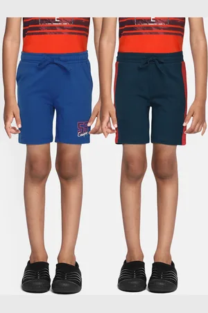YK Boys Pack Of 2 Solid Regular Fit Shorts