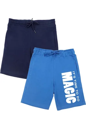 Wear Your Mind Boys Pack Of 2 Navy Blue & Blue Printed Harry Potter Shorts