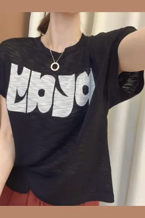 HERE&NOW Women Round Neck Short Sleeves Top