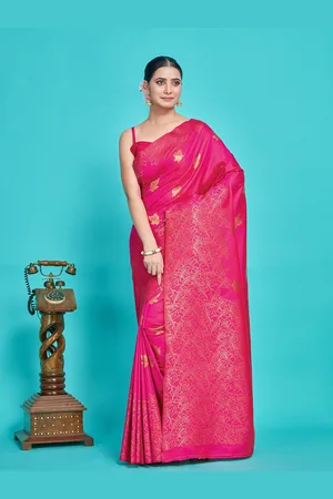 Mimosa Ethnic Woven Design Zari Kanjeevaram Saree