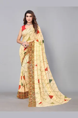 HRITIKA Abstract Printed Saree